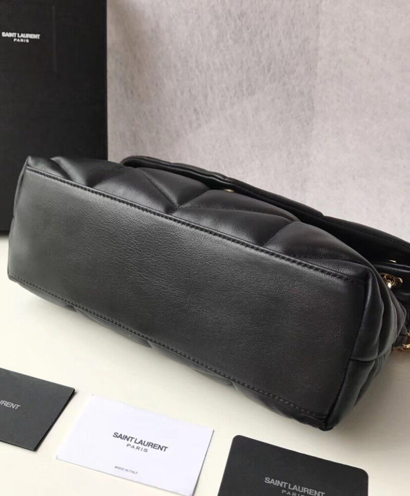 Saint Laurent Loulou Puffer Small Bag In Quilted Lambskin Black